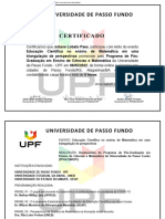 E.C.E.M. em Triangulação e Suas Perspectivas, Certificado