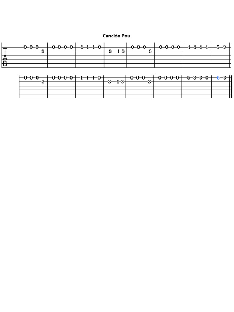 Letra y acordes de la canción Pou | PDF | Poesía