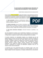 Declaración Unilateral de La Voluntad Confidencialidad