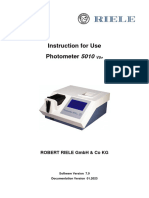 Instruction For Use Photometer 5010: Robert Riele GMBH & Co KG