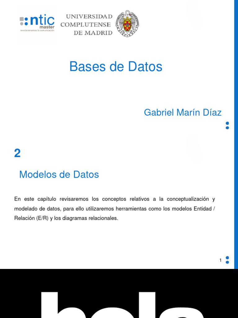 Modelado de Bases de Datos en MySQL | PDF | Bases de datos | Base de ...