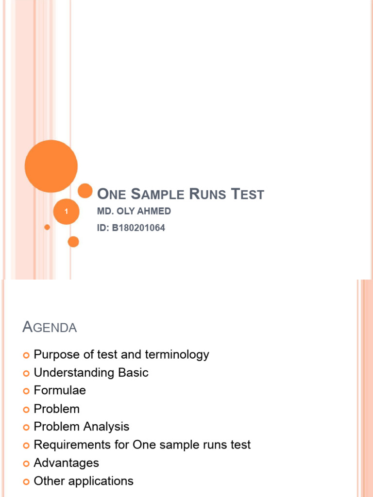 Run Test | PDF | Errors And Residuals | Time Series
