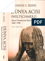 Frederick C Beiser Dunya Acs Weltschmerz Alman Felsefesinde Kotumserlik