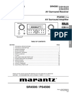 Marantz SR 4500 Service Manual
