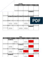 Horaire Football Atome - Printemps 2023