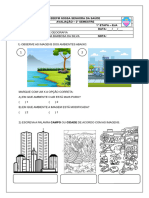 Avaliação de História e Geo 1° Eja