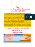 Tema 10. Sexenio Democrático. Economía y Sociedad Siglo Xix.