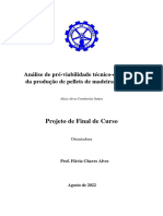 Análise de Pré-Viabilidade Técnico-Econômica Da Produção de Pellets de Madeira No Brasil