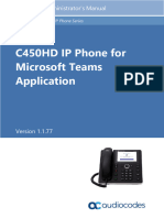 c450hd Ip Phone For Microsoft Teams Users and Administrators Manual Ver 1177