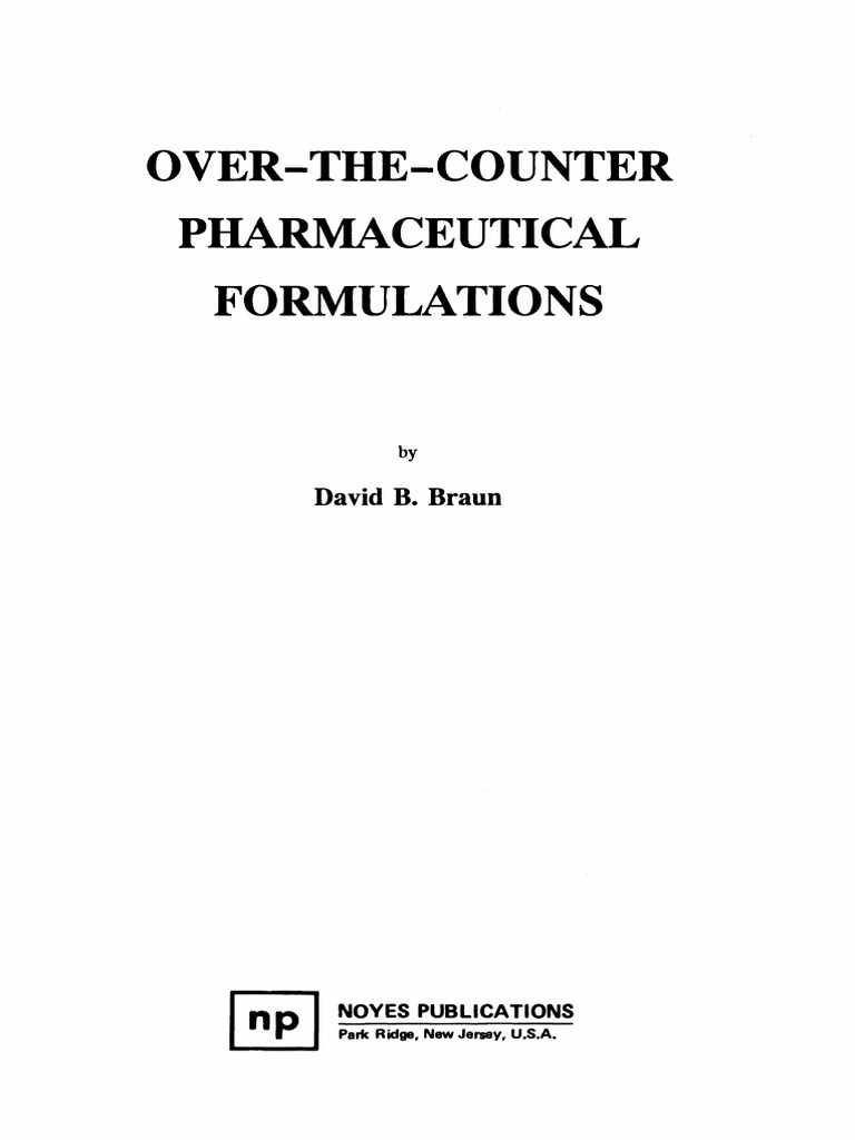 David D Braun Auth Over The Co | PDF | Over The Counter Drug | Food And ...