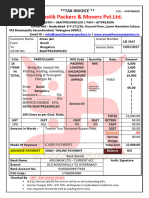 Sample Packers and Movers Invoice | PDF