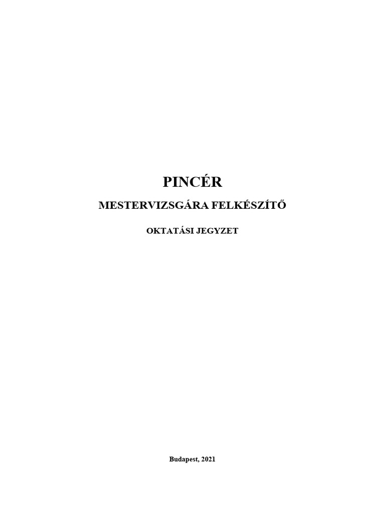 Voleszák Pincér | PDF