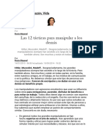 Las 12 Tácticas para Manipular A Los Demás