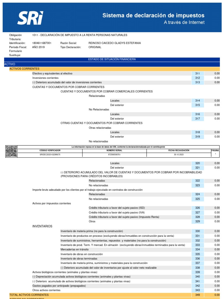Declaración de Impuesto a la Renta 2019 | PDF | Business | Economias