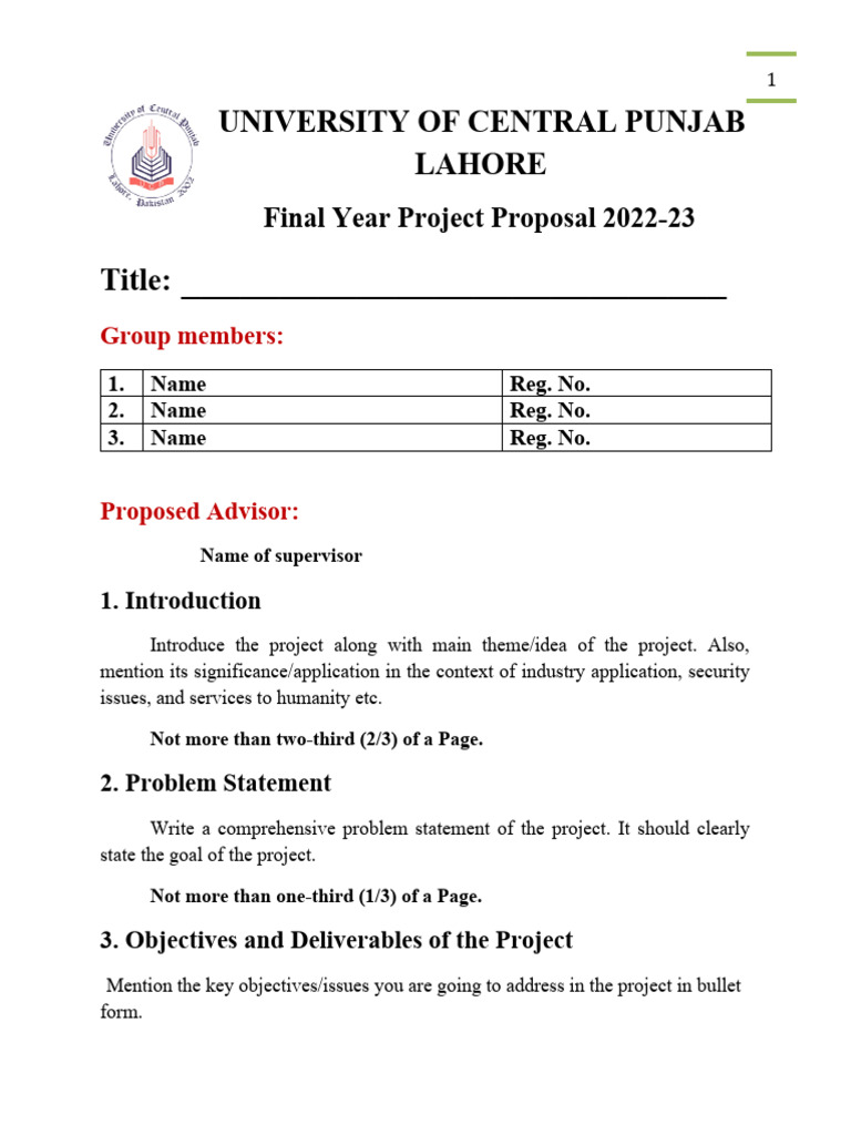 Final Year Project Proposal Guide | PDF | Software | Systems Engineering