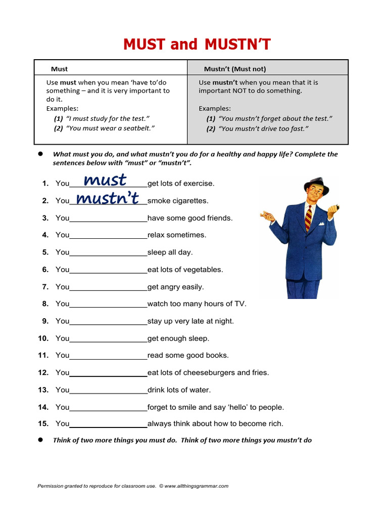 Must Activty | PDF | Language Arts & Discipline | Self-Improvement