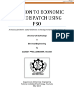 Solution To Economic Load Dispatch Using Pso