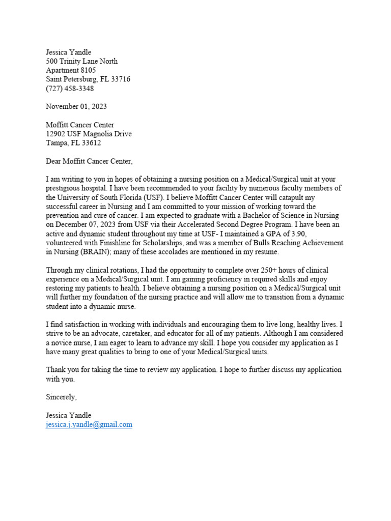 Nursing Cover Letter | PDF