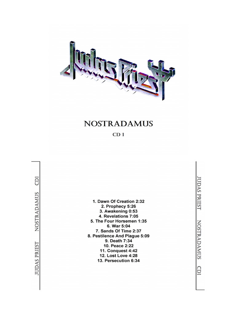 Judas Priest Nostradamus cd1 PDF