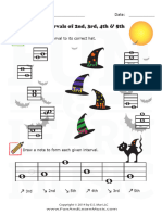 HALL23 - Music Worksheet - Intervals of 2nd, 3rd, 4th&5th