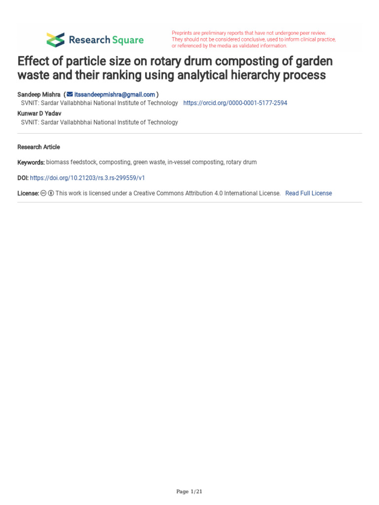 Impact of Particle Size on Composting | PDF | Compost | Biodegradation