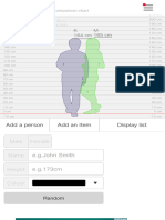 Hikaku Sitatter - Height Comparison Chart