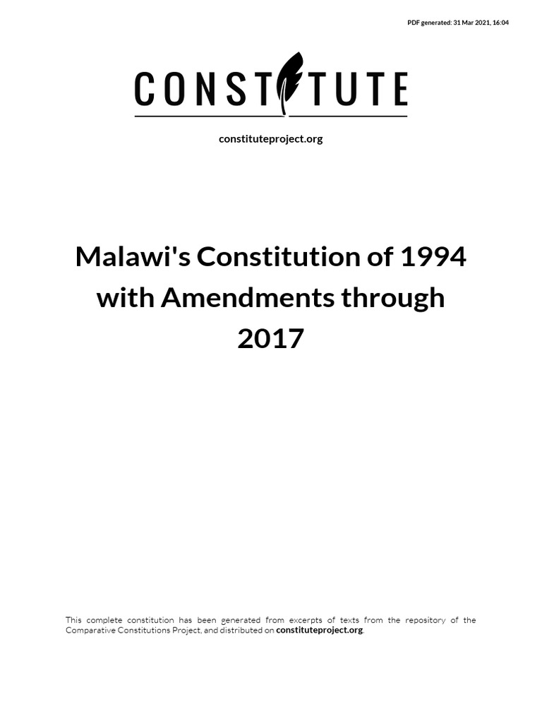 The Constitution PDF Constitution Gender Equality