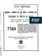 Lista Geral Dos Bacharéis e Doutores Nos Anos de 1828 - 1931