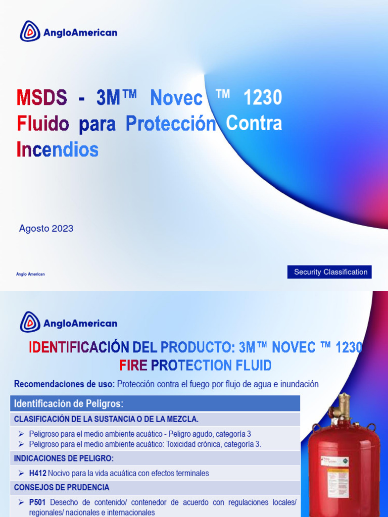 Resumen MSDS - Novek 1230 | PDF