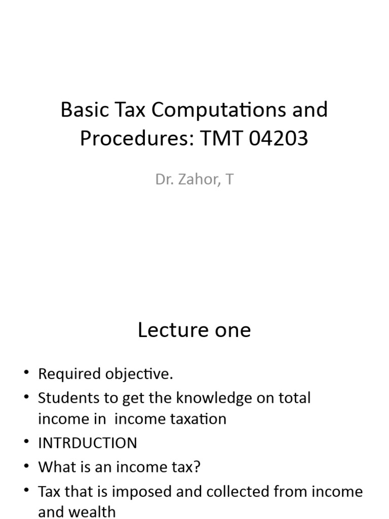 Basic tax computations and procedures 1 pdf expense taxes