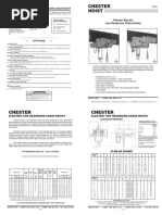 Chester Electric Low Headroom Chain Hoists Brochure