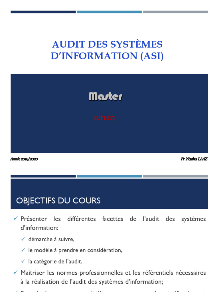 Audit des Systèmes d'Information: Guide | PDF | Audit | Informatique