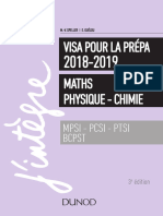 Visa Pour La Prépa 2018-2019 - Maths-Physique-Chimie - MPSI-PCSI-PTSI-BCPST - MPSI-PCSI-PTSI-BCPST