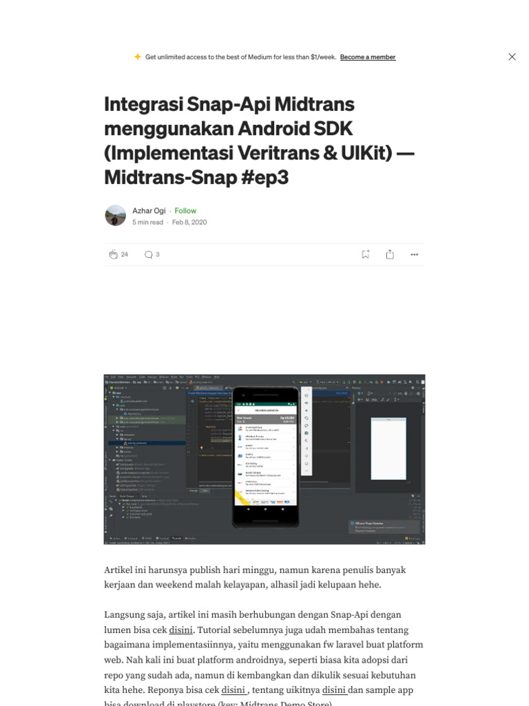 Integrasi Midtrans Snap di Android | PDF | Komputer | Teknologi & Rekayasa