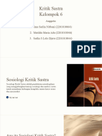 Sosiologi Kritik Sastra