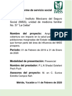 Informe de Servicio Social - Shadaí Pech Puch - UMF57 La Ceiba