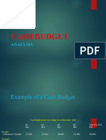 Cash Budget Analysis