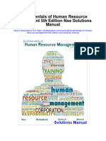 Fundamentals of Human Resource Management 5th Edition Noe Solutions Manual