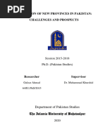 Gulzar Ahmad Pakistan Studies 2020 Iub | PDF | Doctor Of Philosophy
