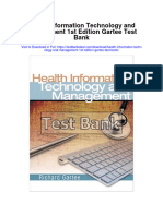 Health Information Technology and Management 1st Edition Gartee Test Bank