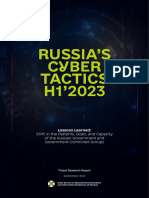 Russia’s Cyber Tactics H1’2023