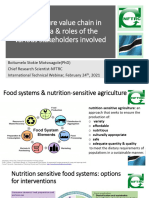 Horticulture Value Chain in Botswana & Roles of The Various Stakeholders Involved