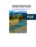 Health Psychology A Biopsychosocial Approach 5th Edition Straub Test Bank
