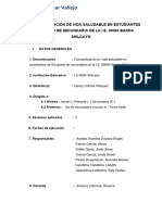 Plan de Prevención de Psicología de La Salud