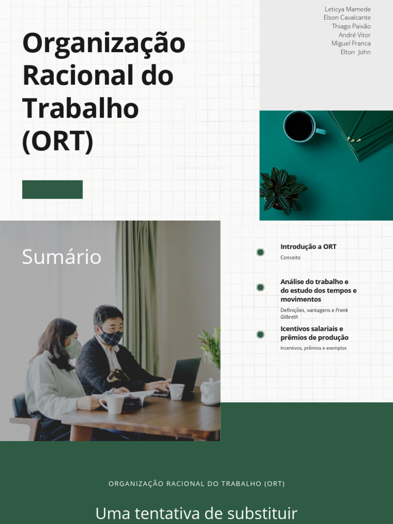 (Apresentação) Organização Racional Do Trabalho | PDF