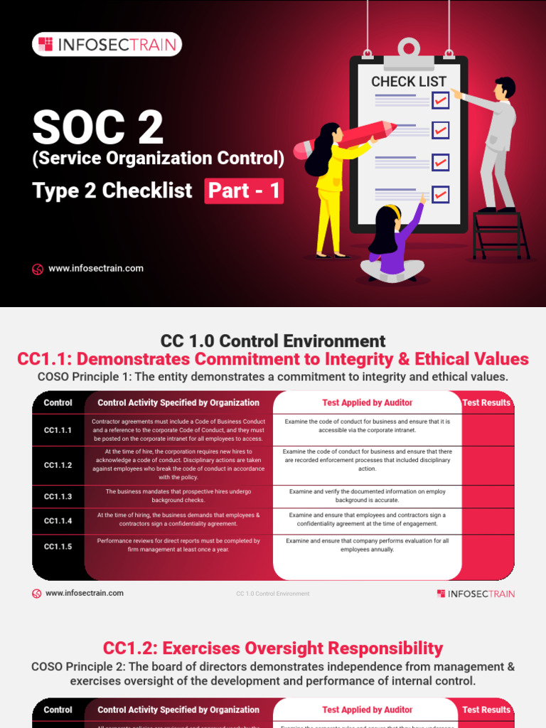 SOC 2 Checklist PDF Information Security Internal Control