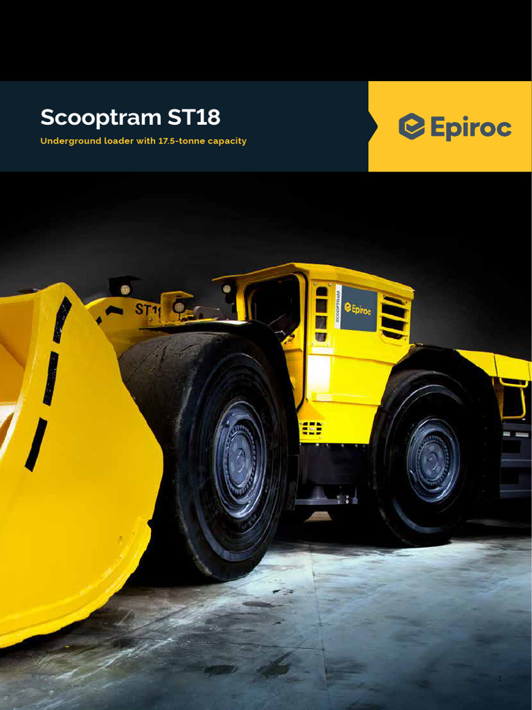 Epiroc Scooptram ST18 Specifications | PDF | Truck | Brake