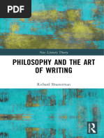 (New Literary Theory) Richard Shusterman - Philosophy and The Art of Writing-Routledge (2022)