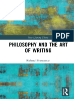 (New Literary Theory) Richard Shusterman - Philosophy and The Art of Writing-Routledge (2022)