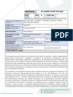 Informe Técnico de Necesidad N GADPPZ-OOPP-018-2023: Tipo de Producto: Bien Servicio Obra Consultoria